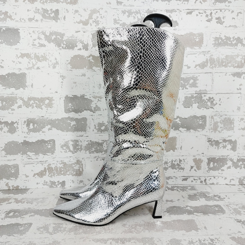 New Steve Madden Newlyn Knee High Boot Pointed Toe Heeled Boots K299